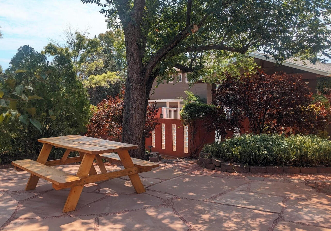 swimming pool and patio